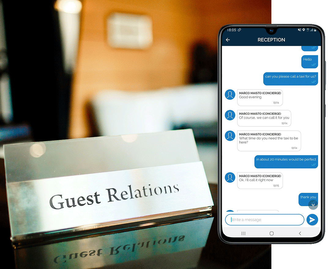 Manet Mobile Solutions permette di essere sempre in contatto con il Concierge