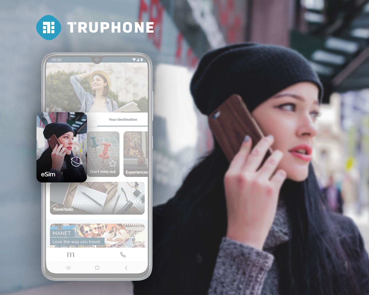 eSIM connectivity on the Manet App thanks to the partnership with Truphone